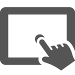 Finger using a tablet